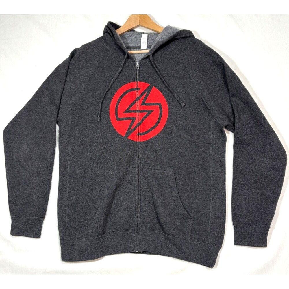 Independent Trading Co Sauce Labs Full Zip Hoodie Unisex L Dark Heather Gray